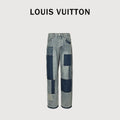 Louis Vuitton LV Leather Badge Denim Long-Sleeve Shirt 2026