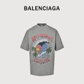 Balenciaga 26SS Palm Wave Surf Print Short Sleeve T-Shirt – Grey HH3200519