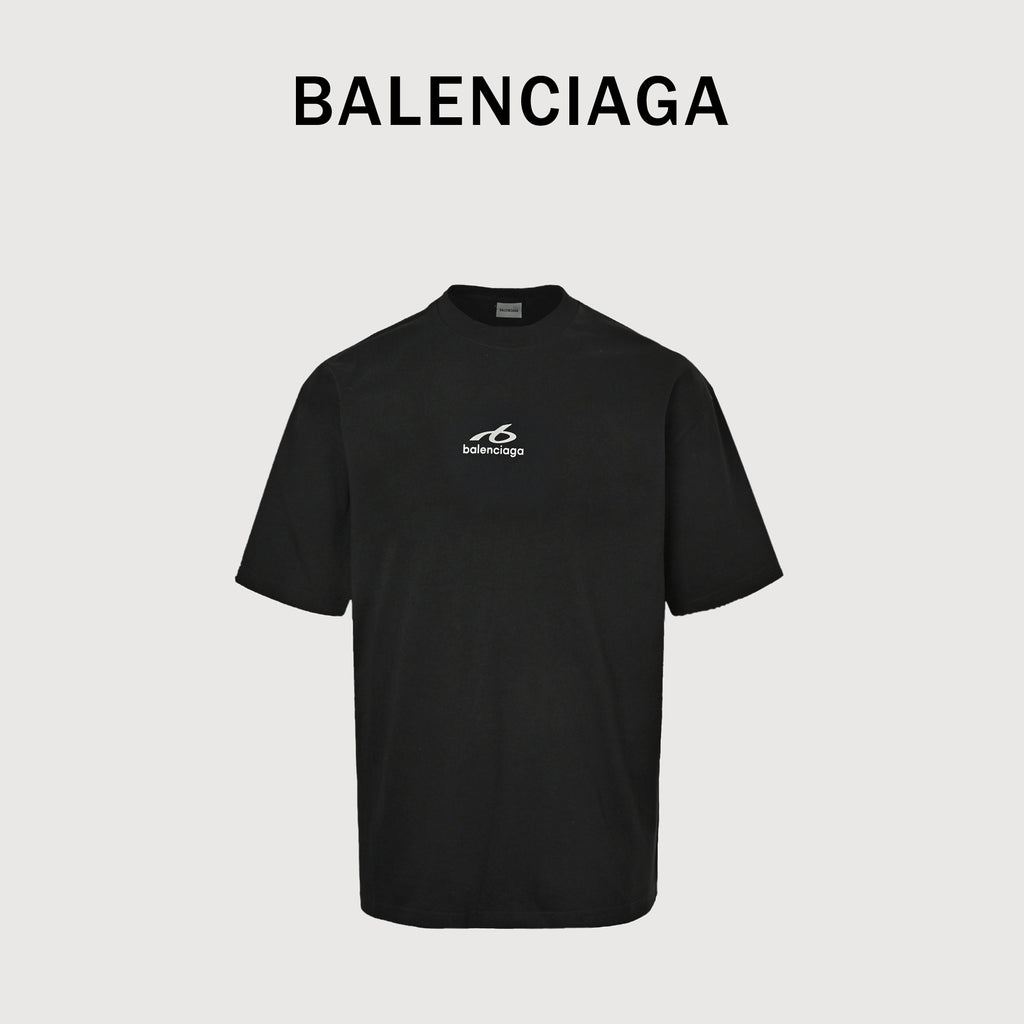 Balenciaga Reflective Ring Small Logo Short Sleeve T-Shirt YS2800612