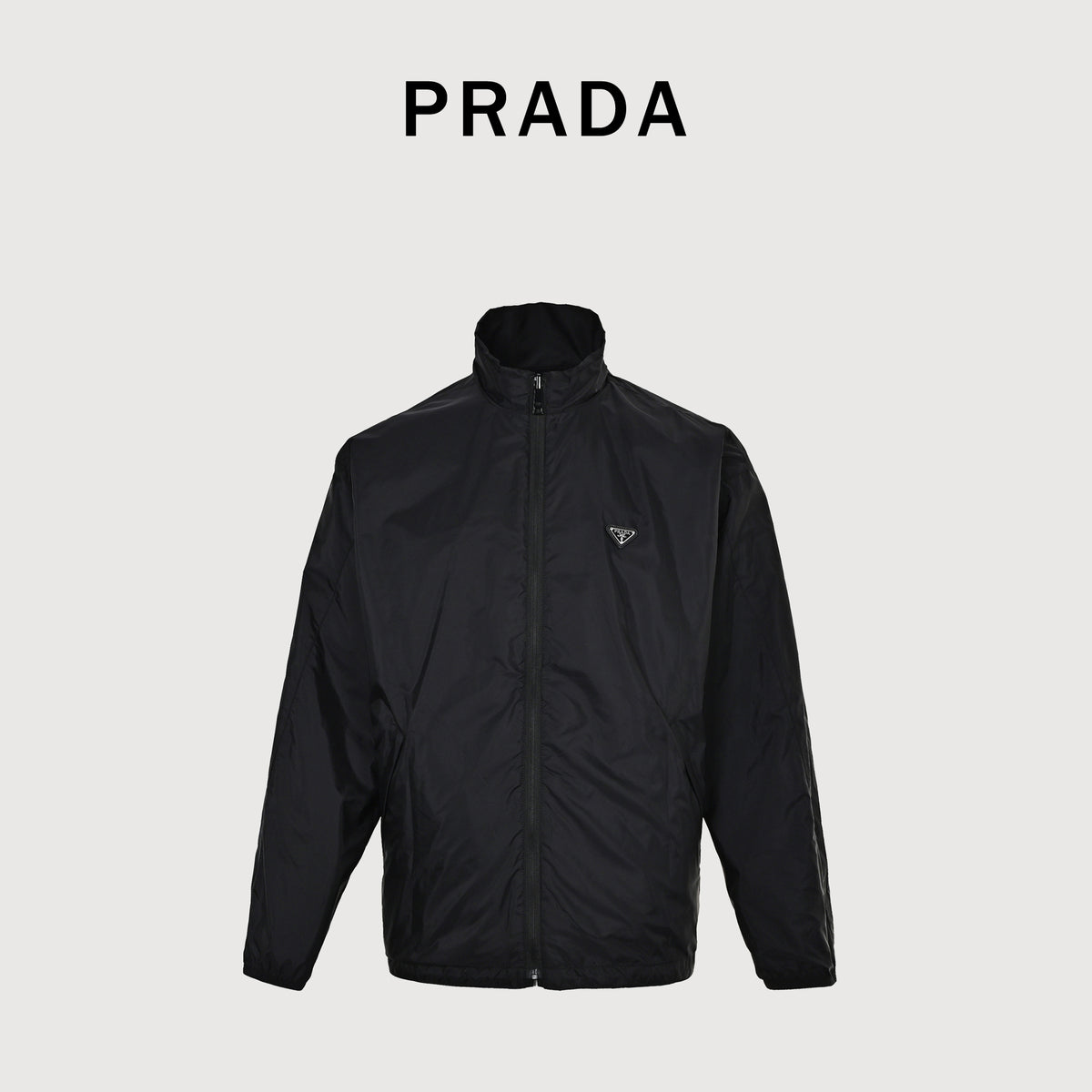 Prada Re-Nylon Brown-Black Colorblock Reversible Stand-Collar Jacket — Men’sSGD270-1WQ9-F0324