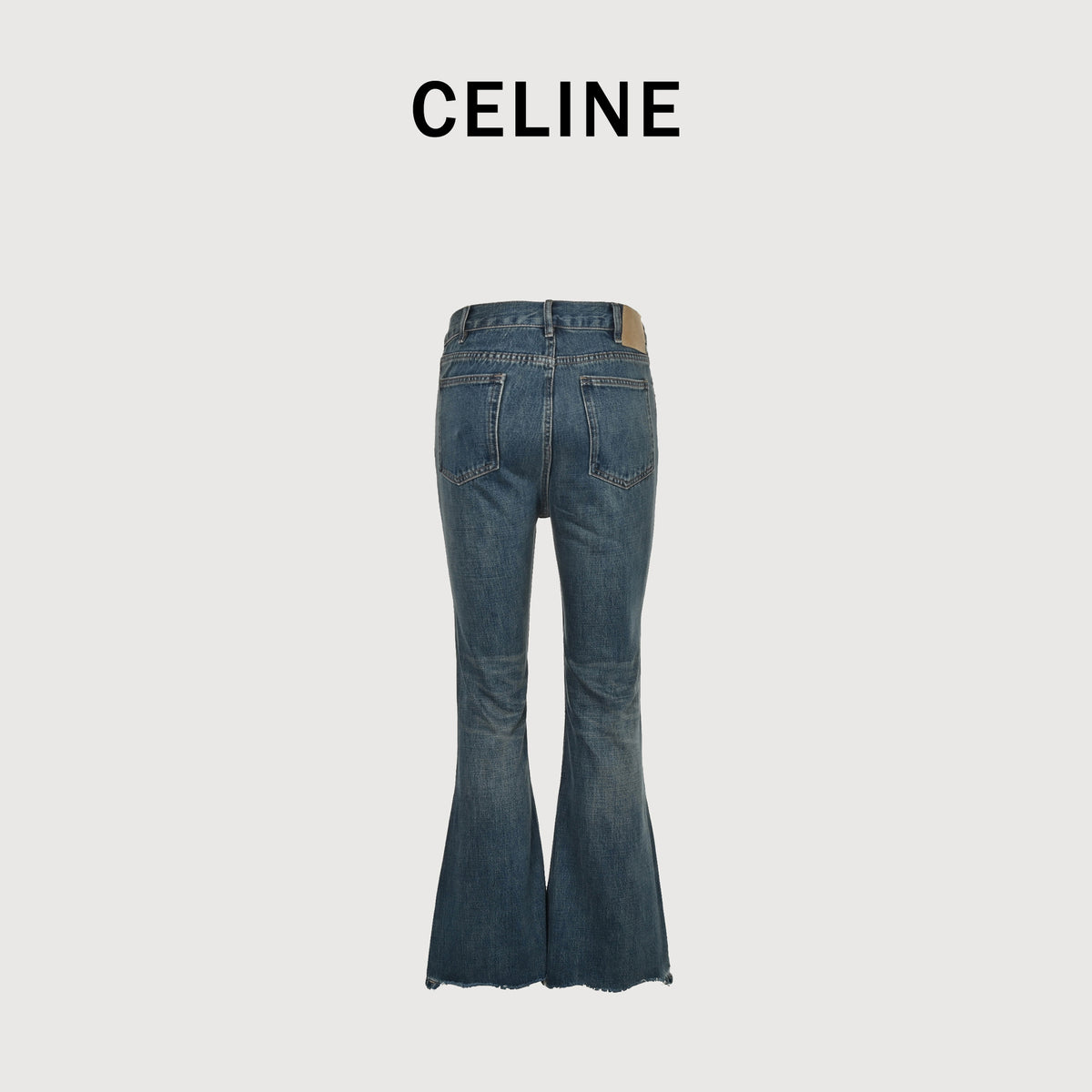Celine Washed Micro-Flare Jeans – Vintage Blue  DK5601115