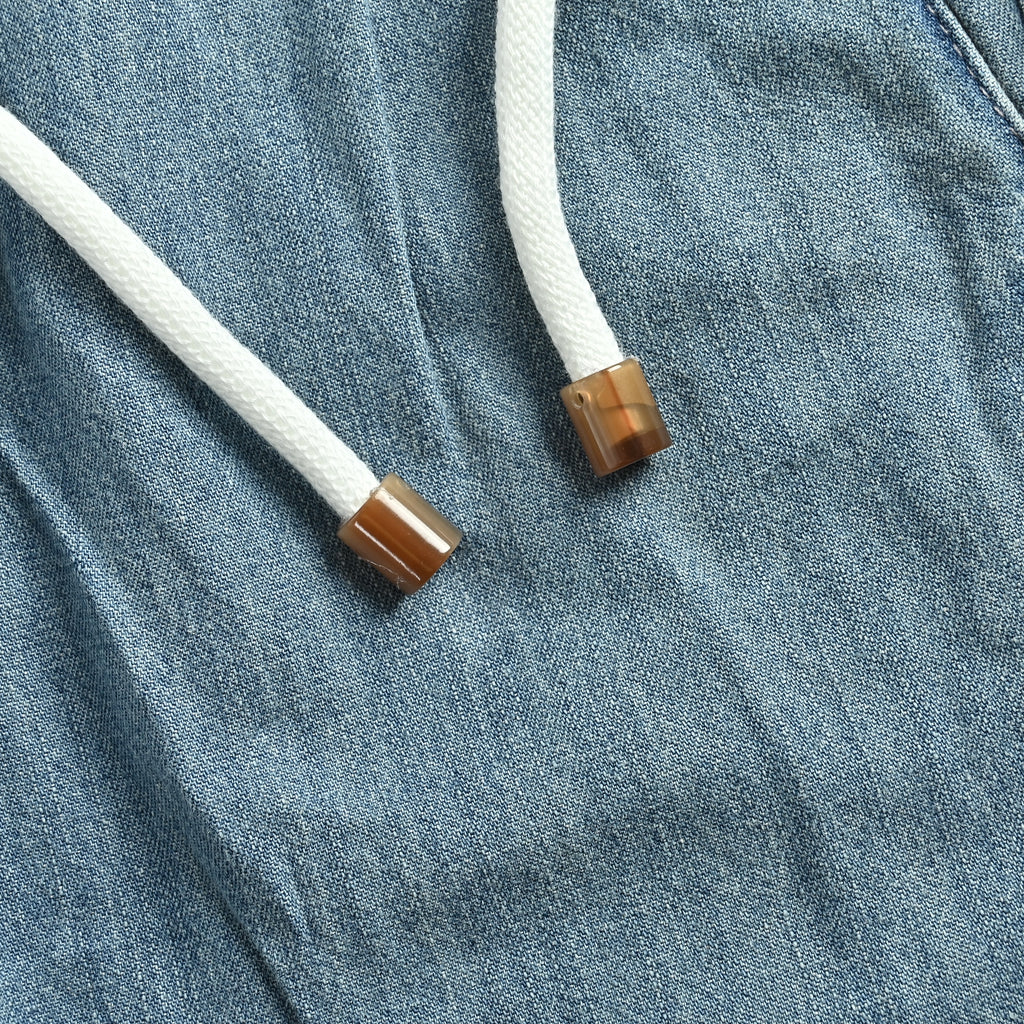 Brunello Cucinelli Washed Cotton Drawstring Double-Pleat Relaxed Jeans – Dusty Blue HY4800731