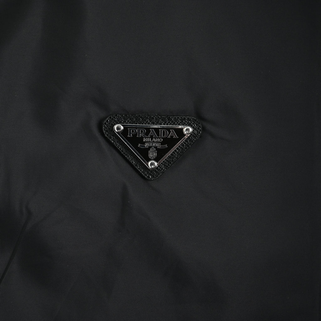 Prada Re-Nylon Brown-Black Colorblock Reversible Stand-Collar Jacket — Men’sSGD270-1WQ9-F0324
