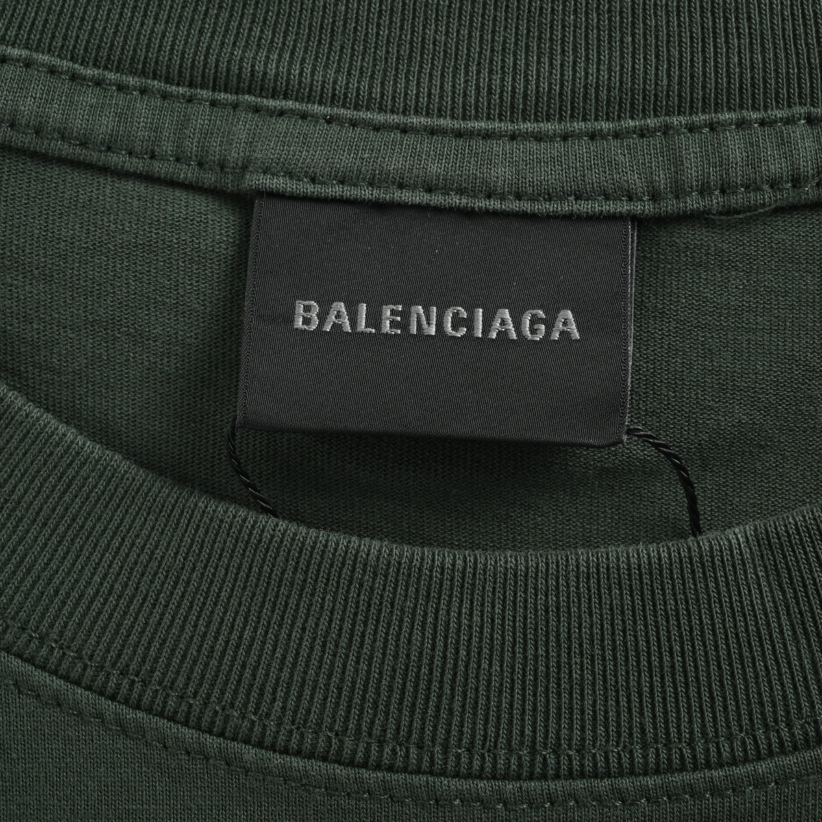 Balenciaga BLCG BB Icon Print Washed Short Sleeve T-Shirt – Dark Green NP2400108