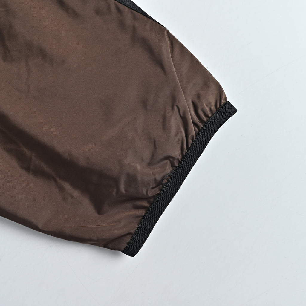 Prada Re-Nylon Brown-Black Colorblock Reversible Stand-Collar Jacket — Men’sSGD270-1WQ9-F0324