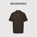 Balenciaga 26SS Slogan Embroidered Letter Short Sleeve T-Shirt – Espresso HH3000622