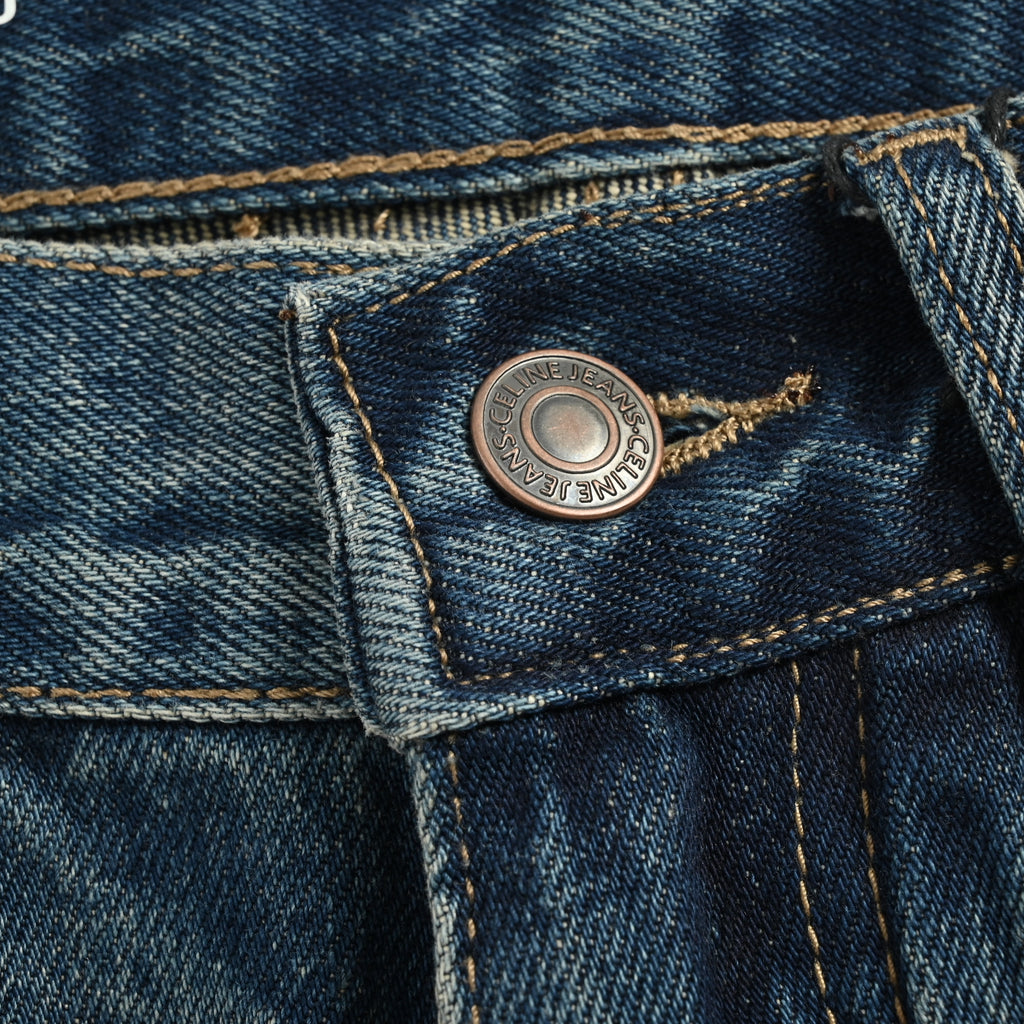 Celine Washed Micro-Flare Jeans – Vintage Blue  DK5601115