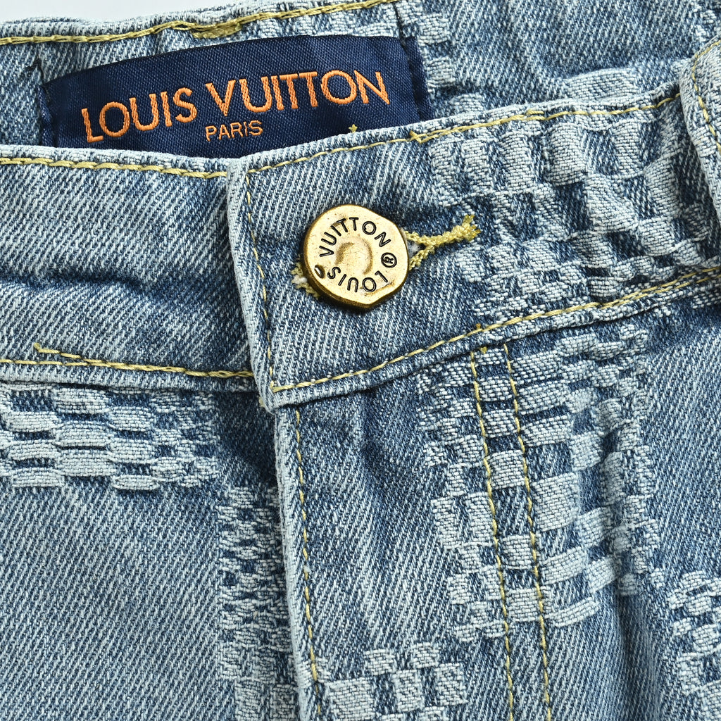 Louis Vuitton Checkerboard Denim Shorts 2026 DK3200722