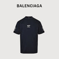 Balenciaga x WFP White Letter Print Short Sleeve T-Shirt – Black YS2800617