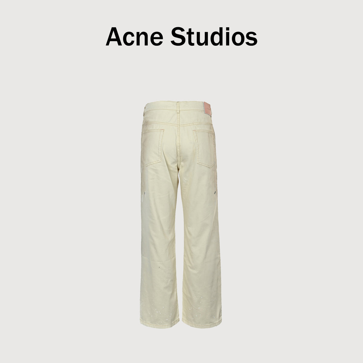 Acne Studios Ink Splash Wide-Leg Jeans – Cream HH5800716