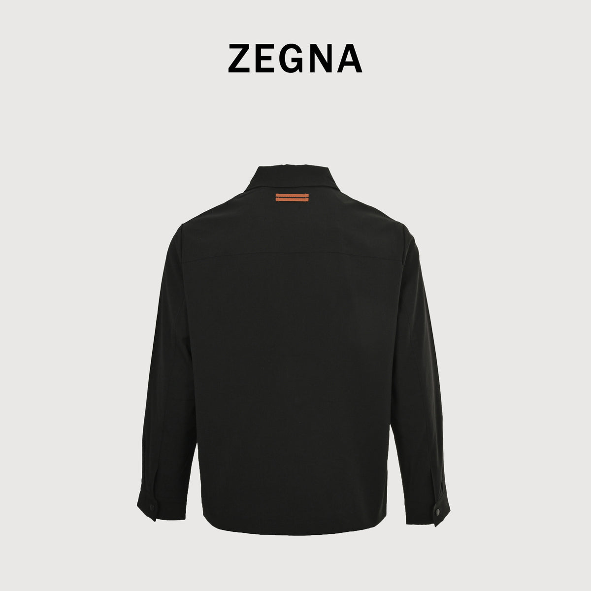 Zegna Button-Front Shirt-Collar Jacket - Black 2025XM7600902
