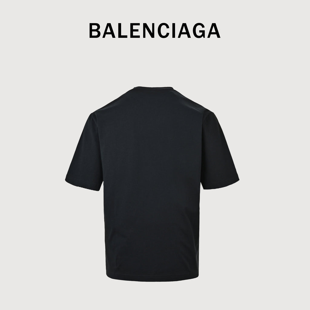 Balenciaga Multilingual Rainbow Letter Print Short Sleeve T-Shirt DFY2200428