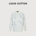 Louis Vuitton LV 26SS Tonal Monogram Rhinestone Relaxed Long-Sleeve Shirt 2026  SG5800819