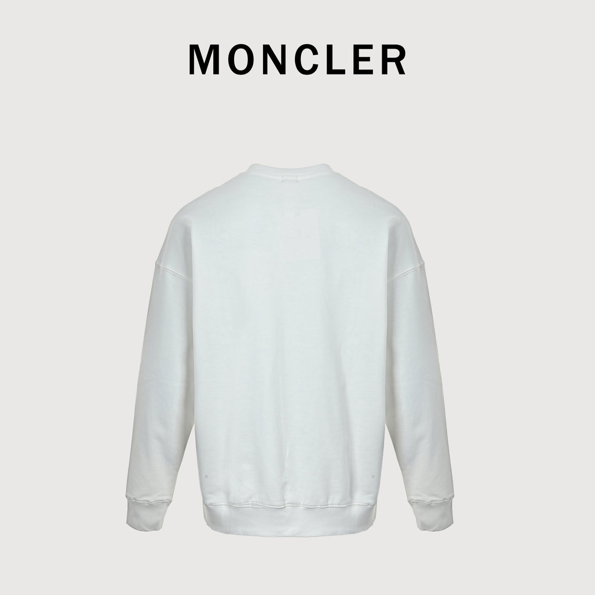 Moncler 26SS Classic Embroidered Double-Logo Crewneck Sweatshirt — White SG4400926