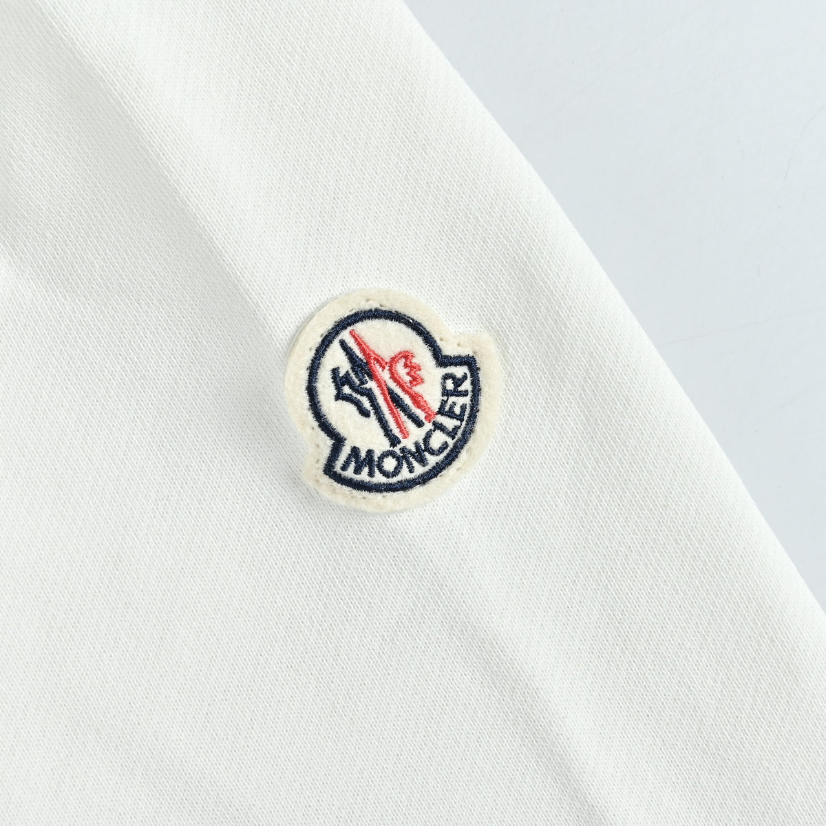 Moncler 26SS Classic Embroidered Double-Logo Crewneck Sweatshirt — White SG4400926