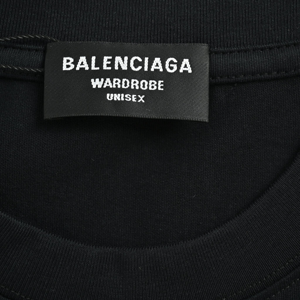 Balenciaga Multilingual Rainbow Letter Print Short Sleeve T-Shirt DFY2200428