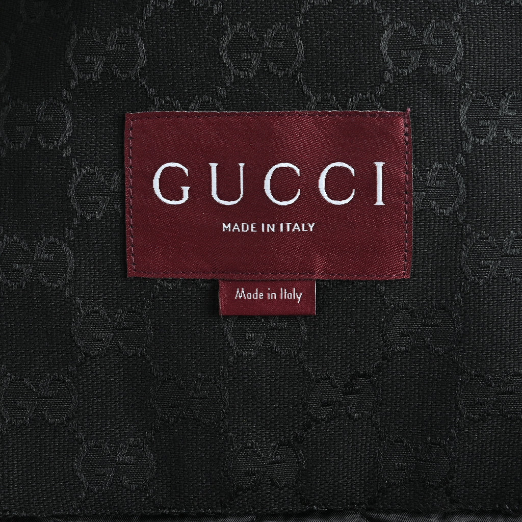 Gucci FW24 GG All-Over Jacquard Shirt-Collar Jacket — Black 787295-ZARAH-1000
