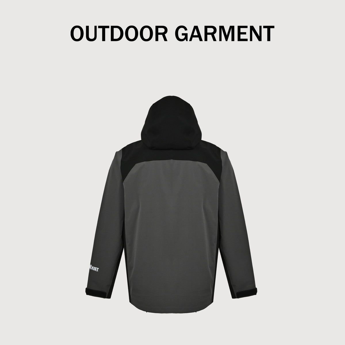 COMFYOUTDOOR GARMENTAR SHELLCOEXIST Full Seam-Sealed Waterproof Shell Jacket – Charcoal / Black BF8400409