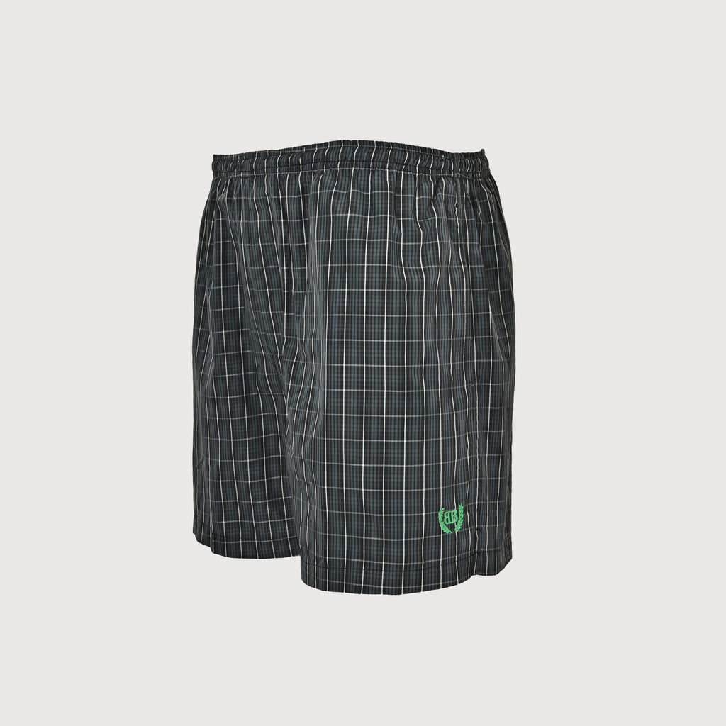 Balenciaga Wheat Crest BB Embroidered Plaid Beach Shorts DK4000731
