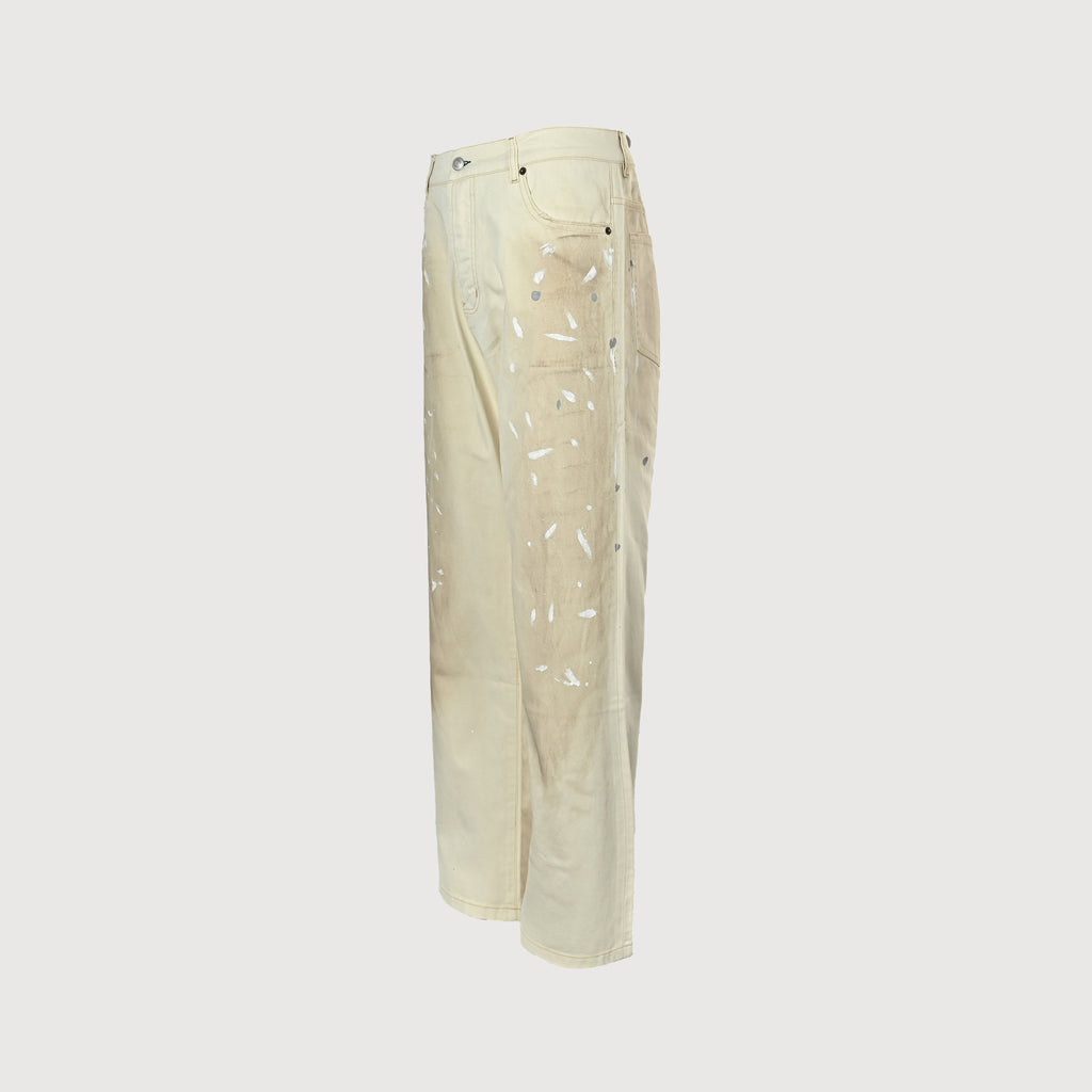 Acne Studios Ink Splash Wide-Leg Jeans – Cream HH5800716