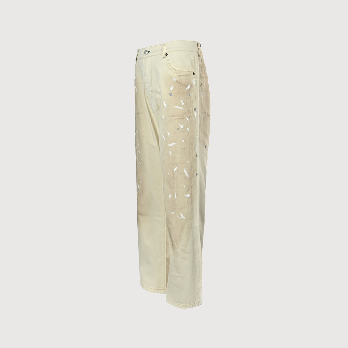 Acne Studios Ink Splash Wide-Leg Jeans – Cream HH5800716
