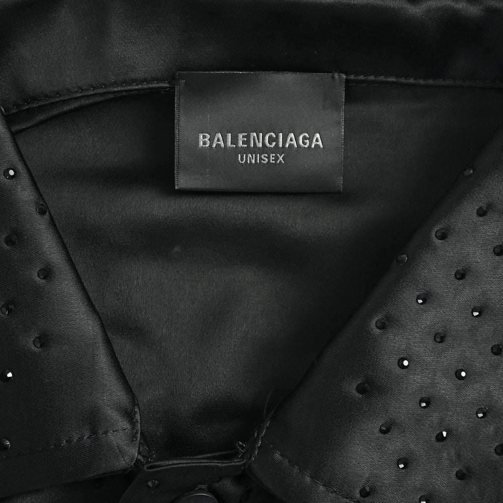 Balenciaga Full Crystal Rhinestone Long Sleeve Shirt  HH6000807