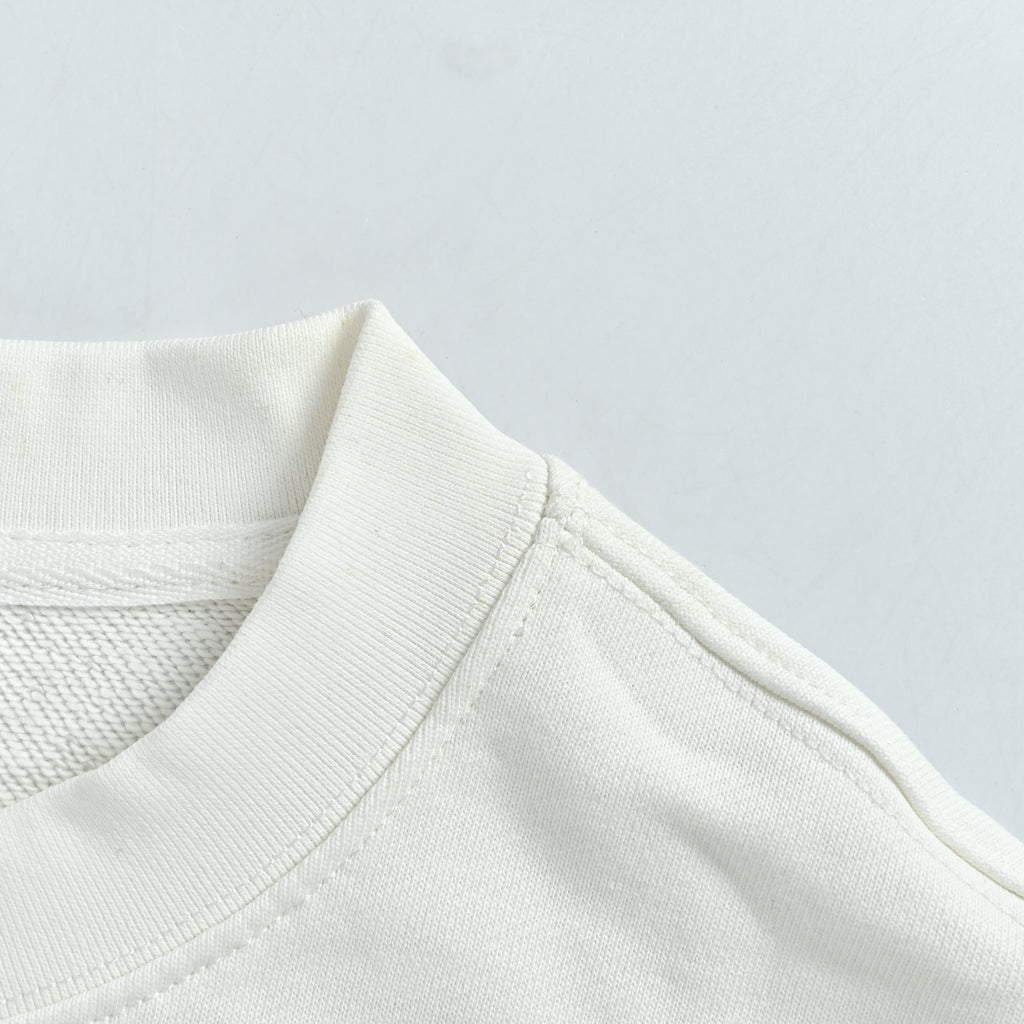 Moncler 26SS Classic Embroidered Double-Logo Crewneck Sweatshirt — White SG4400926