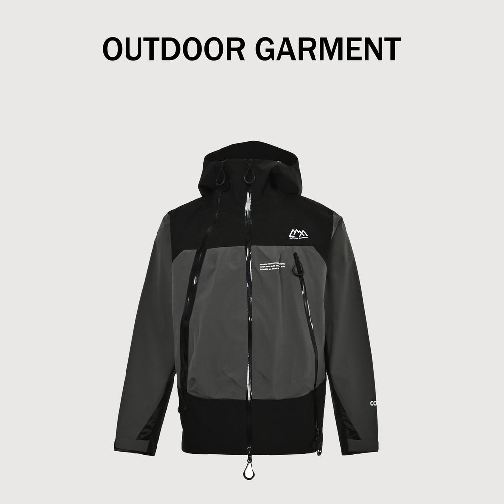 COMFYOUTDOOR GARMENTAR SHELLCOEXIST Full Seam-Sealed Waterproof Shell Jacket – Charcoal / Black BF8400409