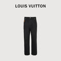 Louis Vuitton 25FW Embroidered Logo Wide-Leg Jeans – Black  DK6001215