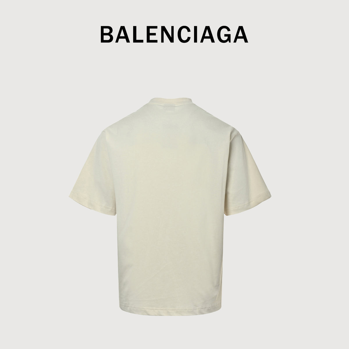 Balenciaga BLCG Chest BB Embroidered Short Sleeve T-Shirt – Cream NP2400602-CRM