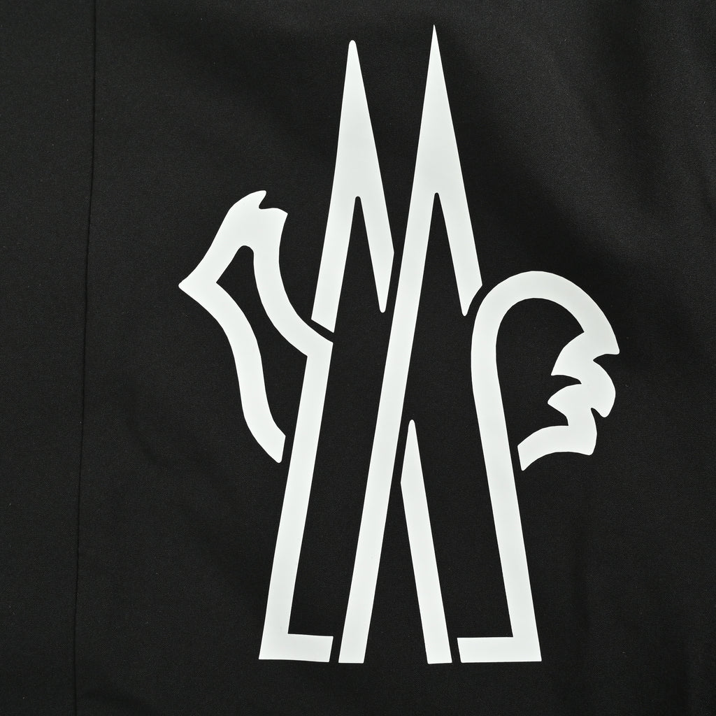 Moncler Grenoble Coordinates Letter-Print Hooded Ski Jacket — Black  1A00027549SU999
