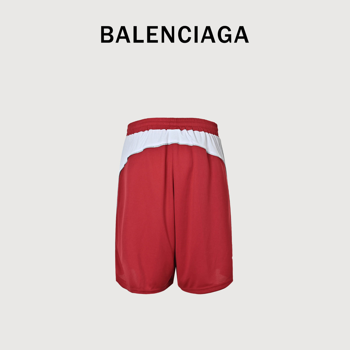 Balenciaga Wheat BB Crest Football Shorts – Red YS3200716-RED