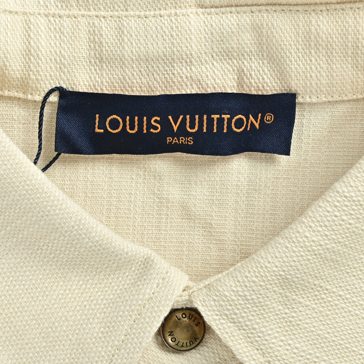 Louis Vuitton LV Leather-Trim Linen-Cotton Slub Short-Sleeve Shirt 2026  NP4000612