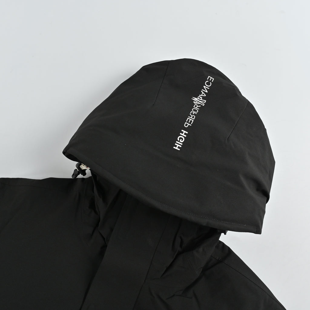 Moncler Grenoble Coordinates Letter-Print Hooded Ski Jacket — Black  1A00027549SU999