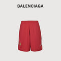 Balenciaga Wheat BB Crest Football Shorts – Red YS3200716-RED