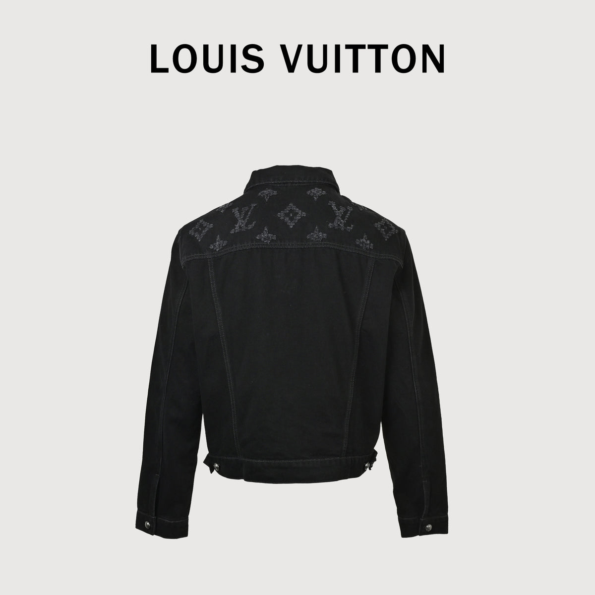 Louis Vuitton LV Washed Distressed Laser Monogram Denim Jacket 2026  NP7000425