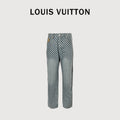 Louis Vuitton 25FW Damier Checkerboard Jacquard Jeans – Grey  DK5201011