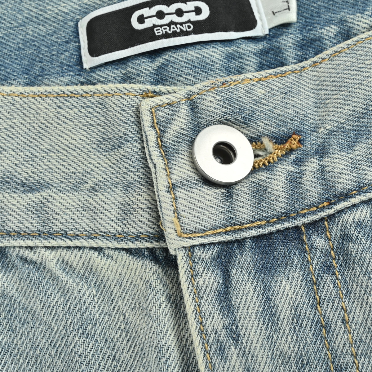 GOODBRAND 2025SS GOODLOVES Floral Vintage Selvedge Raw Jeans – Light Blue SY4801103-LBL