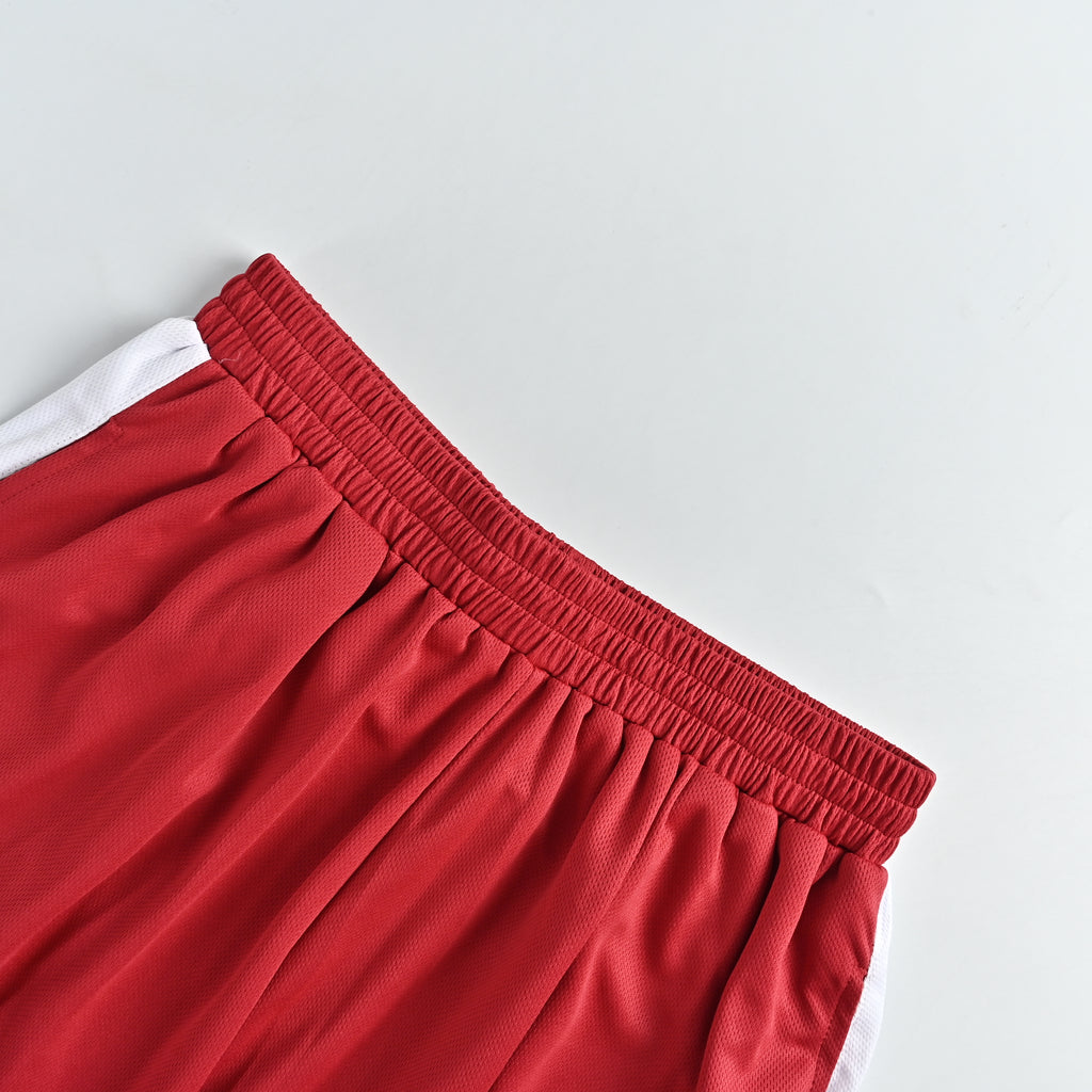 Balenciaga Wheat BB Crest Football Shorts – Red YS3200716-RED