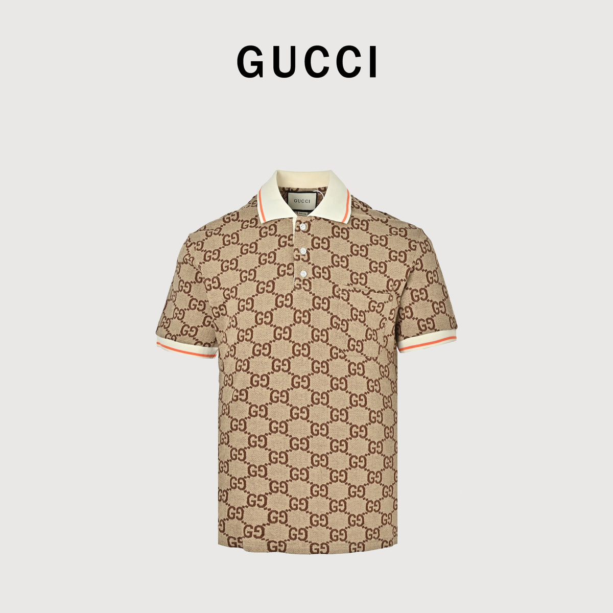 Gucci Double G All-Over Logo Jacquard Polo Shirt  SG2800513