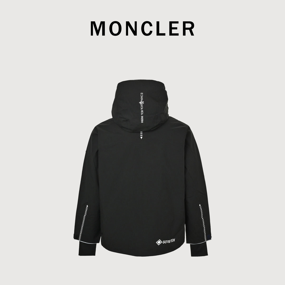 Moncler Grenoble GORE-TEX Dashed-Sleeve Hooded Ski Jacket — Black2025XM15001204