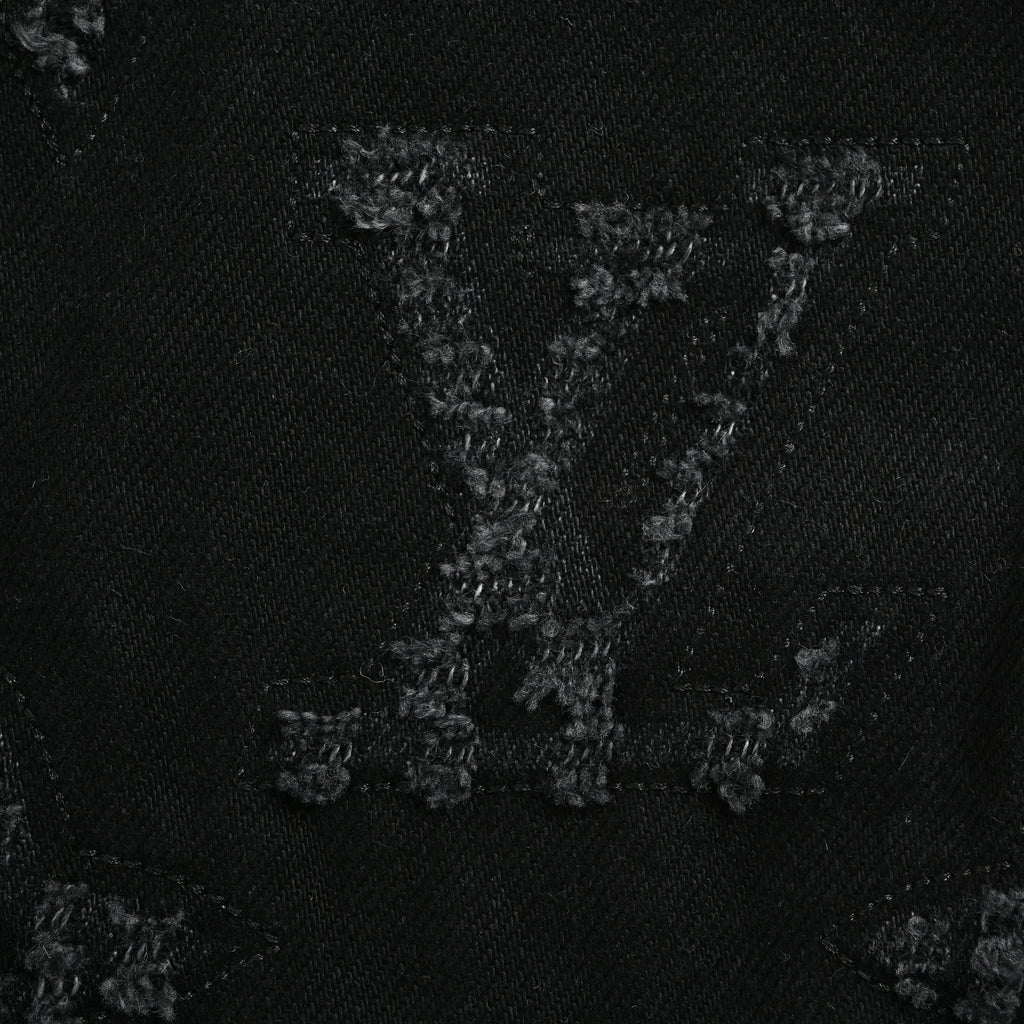 Louis Vuitton LV Washed Distressed Laser Monogram Denim Jacket 2026  NP7000425