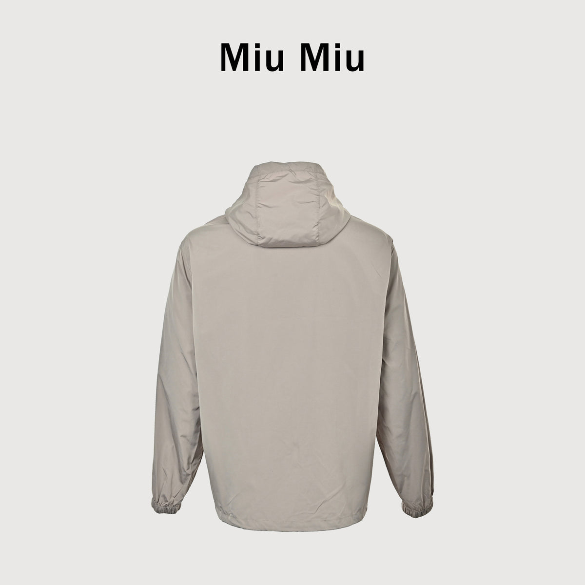 Miu Miu Early Autumn Rope-Detail Sun-Protection Shell Jacket – Greige XM6000819