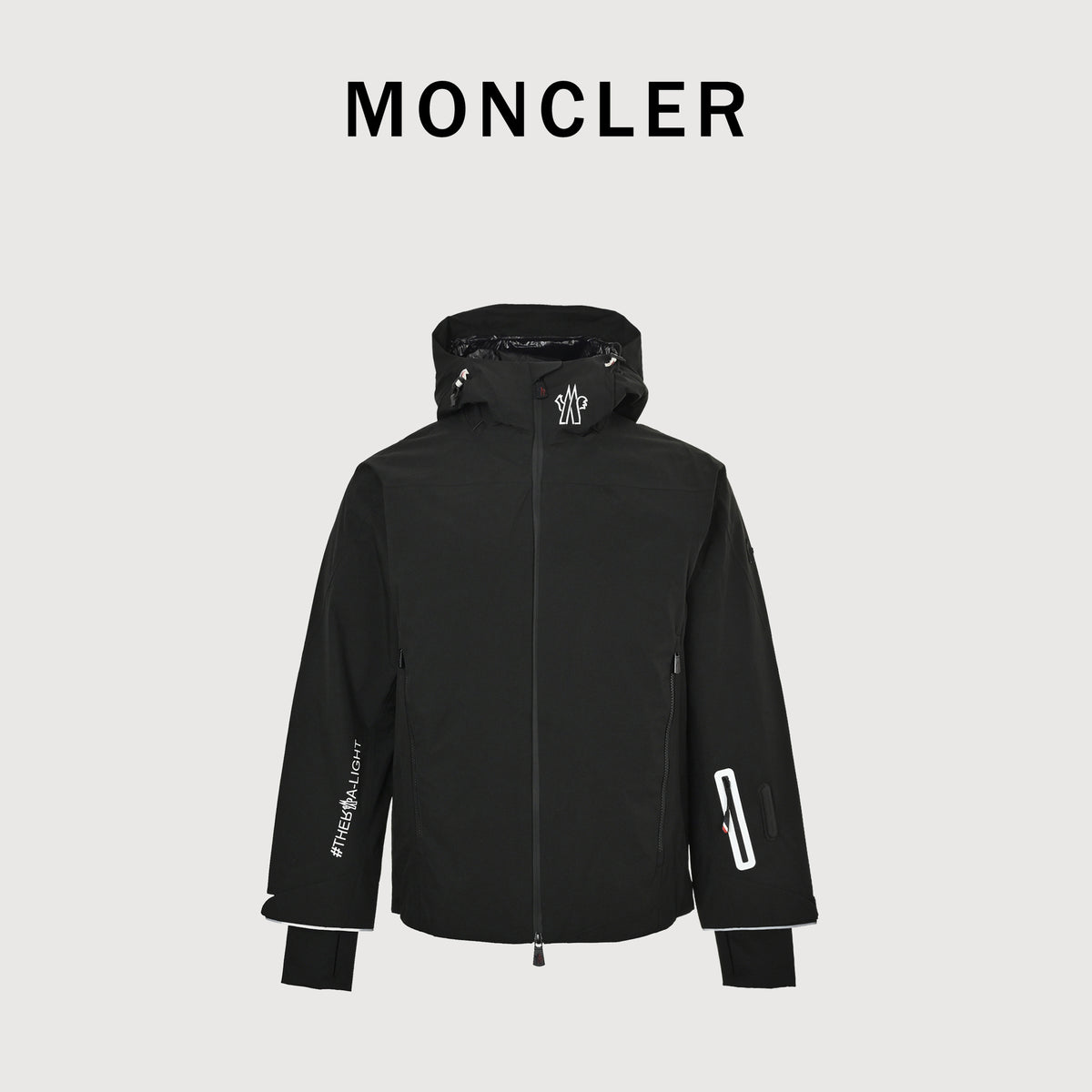Moncler Grenoble GORE-TEX Dashed-Sleeve Hooded Ski Jacket — Black2025XM15001204