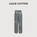 Louis Vuitton × Nigo Heart Leather Patch Wide-Leg Jeans – Grey Monogram  TS90000119