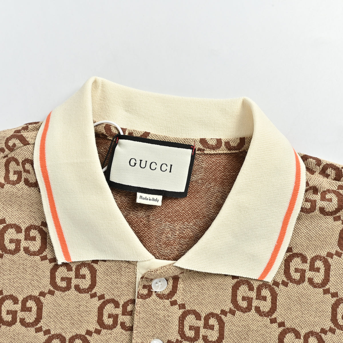 Gucci Double G All-Over Logo Jacquard Polo Shirt  SG2800513