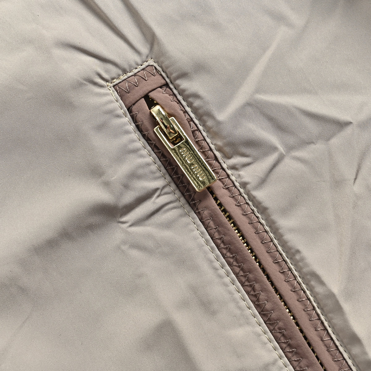 Miu Miu Early Autumn Rope-Detail Sun-Protection Shell Jacket – Greige XM6000819