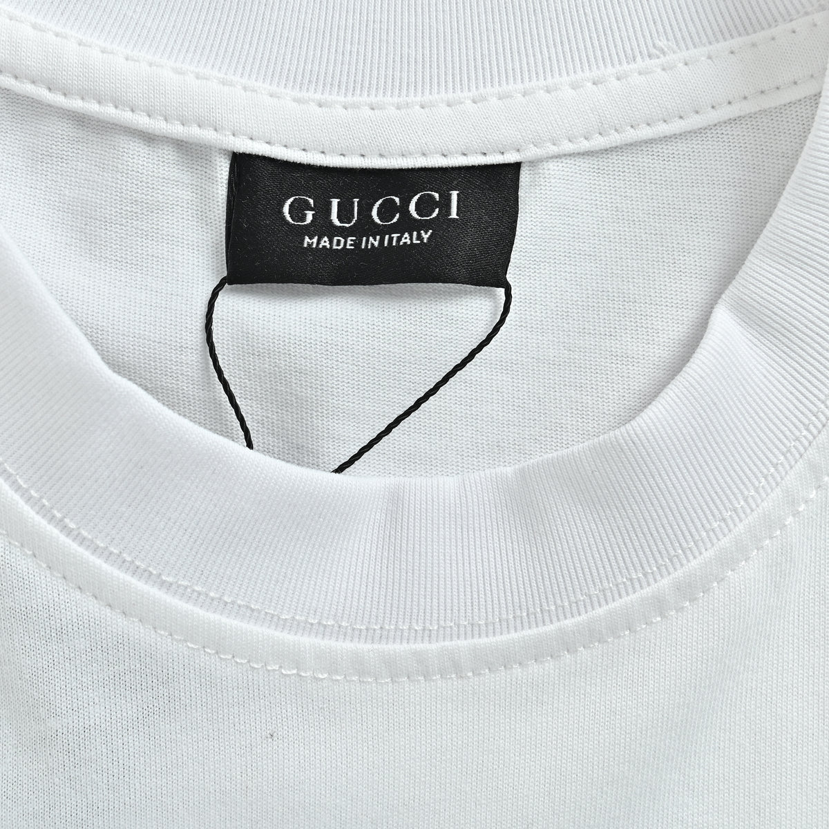 Gucci 26SS Wheat Laurel Crest Badge Print Short Sleeve T-Shirt – white DK2400808-ICE