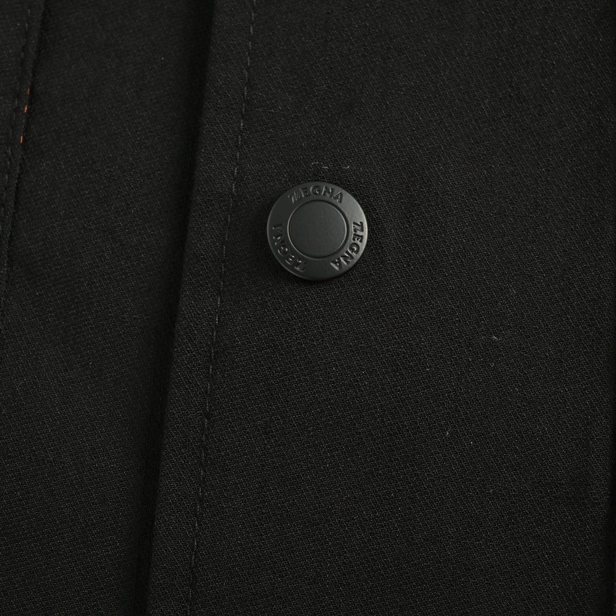 Zegna Button-Front Shirt-Collar Jacket - Black 2025XM7600902