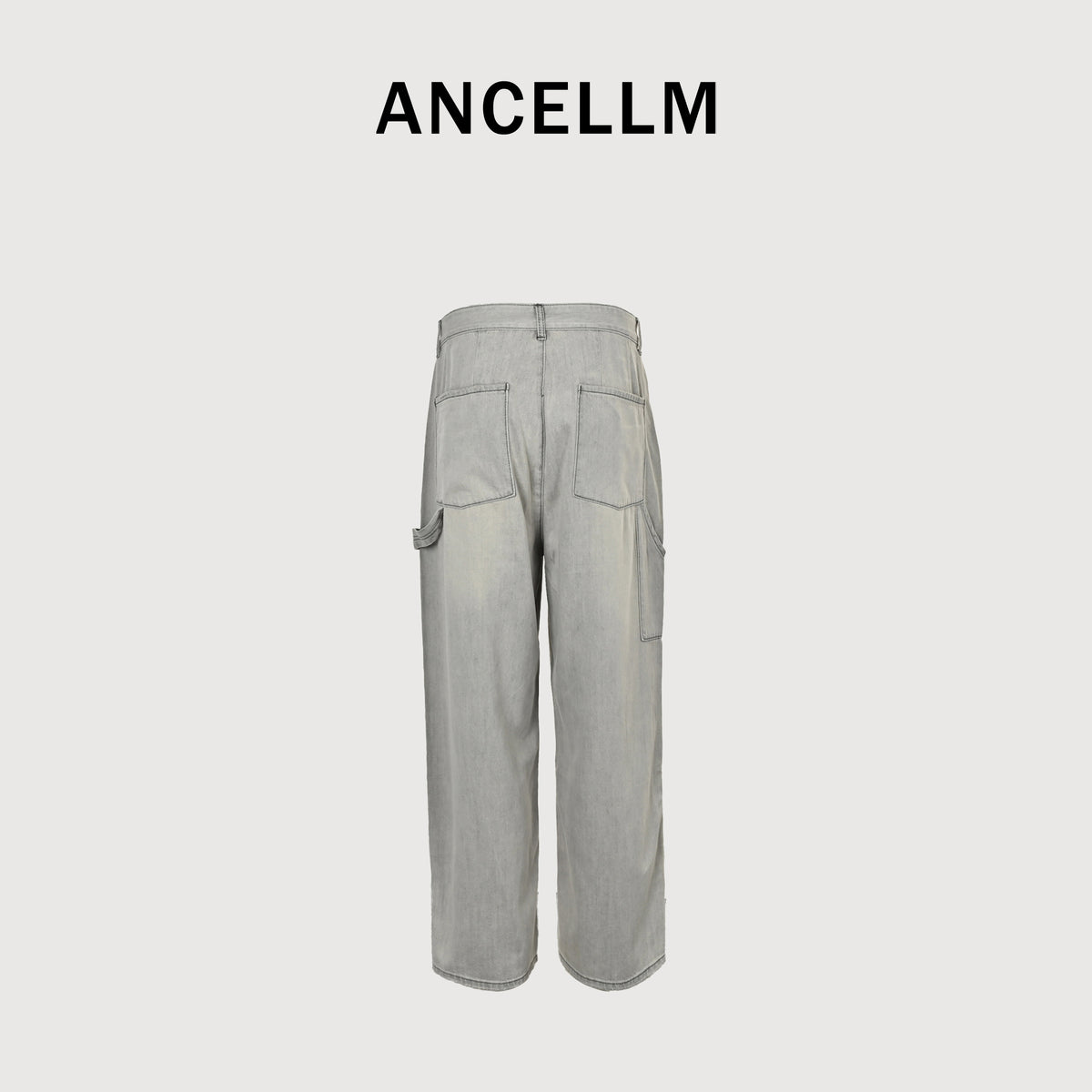 ANCELLM 25SS AC Heavy Wash Ink Splash Wide-Leg Jeans – Sage SG6400317-INK